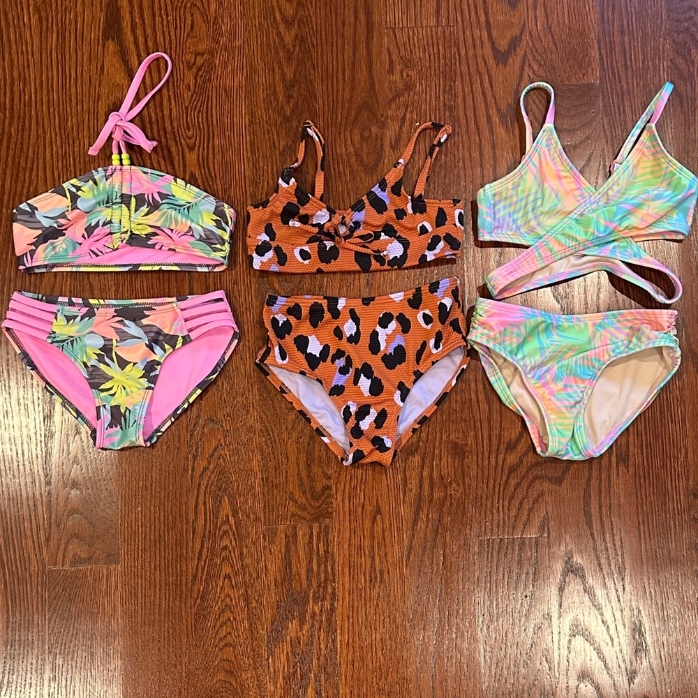 Girl bikini swim set of 3 size 4/5